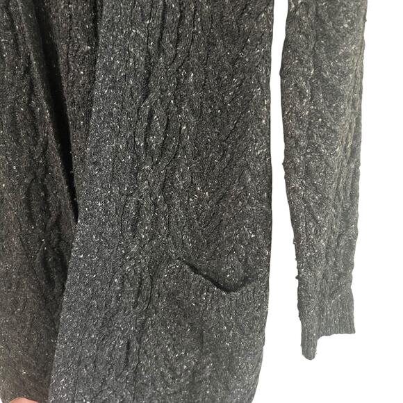 Lauren Ralph Lauren Cable Knit Wool Cashmere Blend Duster Cardigan Size Medium - Picture 4 of 5